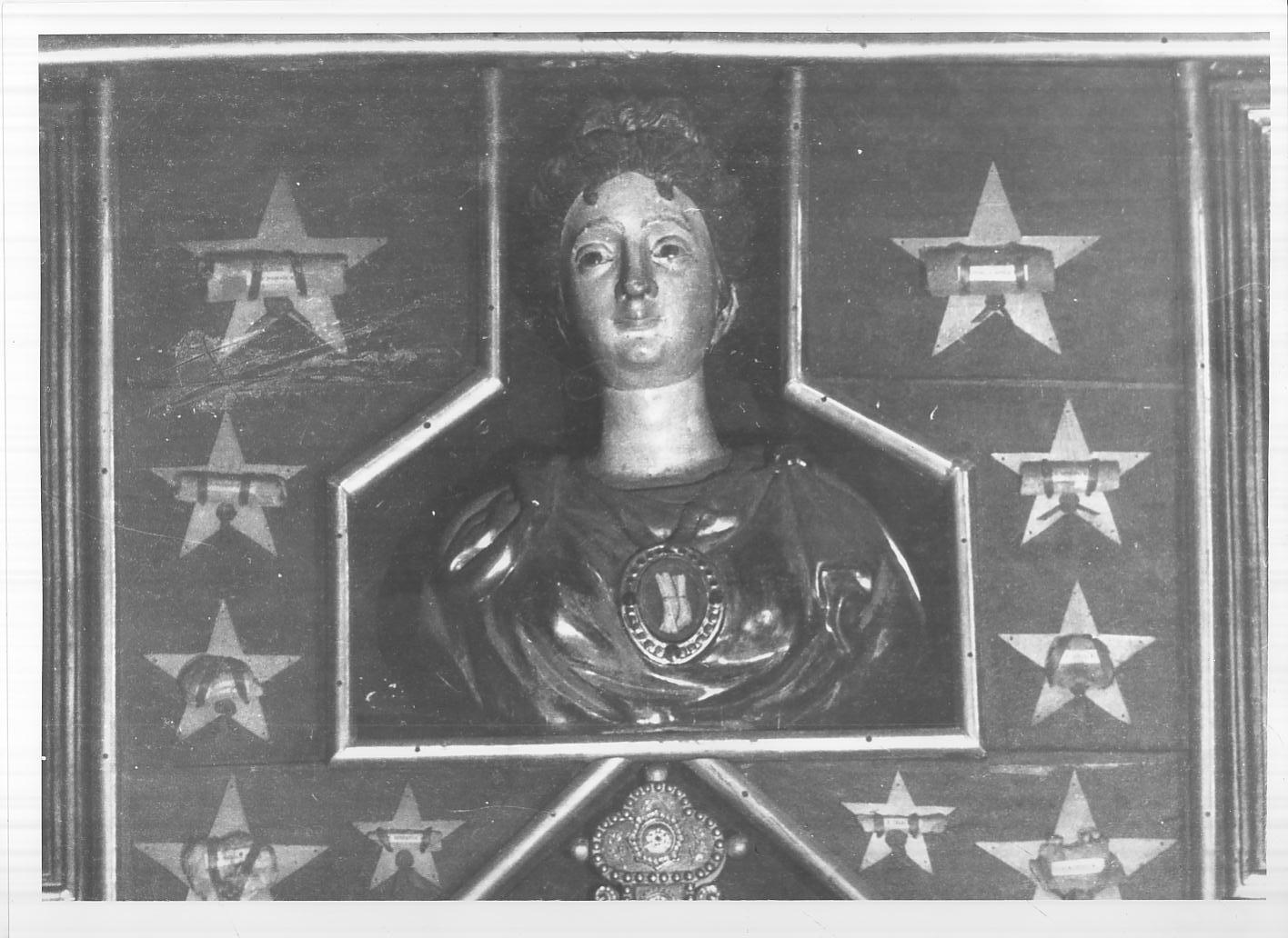 Santa (reliquiario - a busto, elemento d'insieme) - bottega bresciana (sec. XVII)