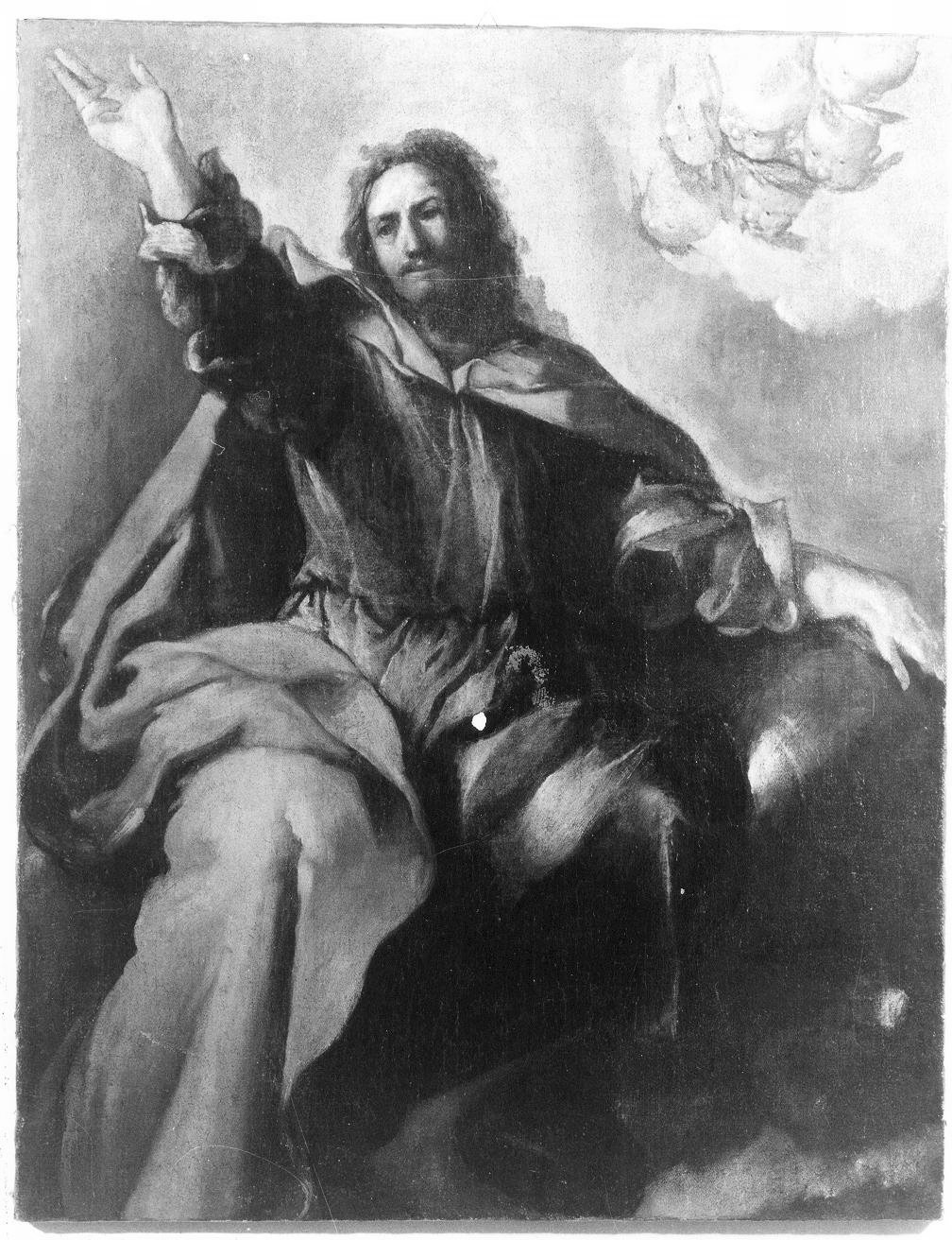 Cristo redentore benedicente (dipinto, opera isolata) - ambito italiano (seconda metà sec. XIX)