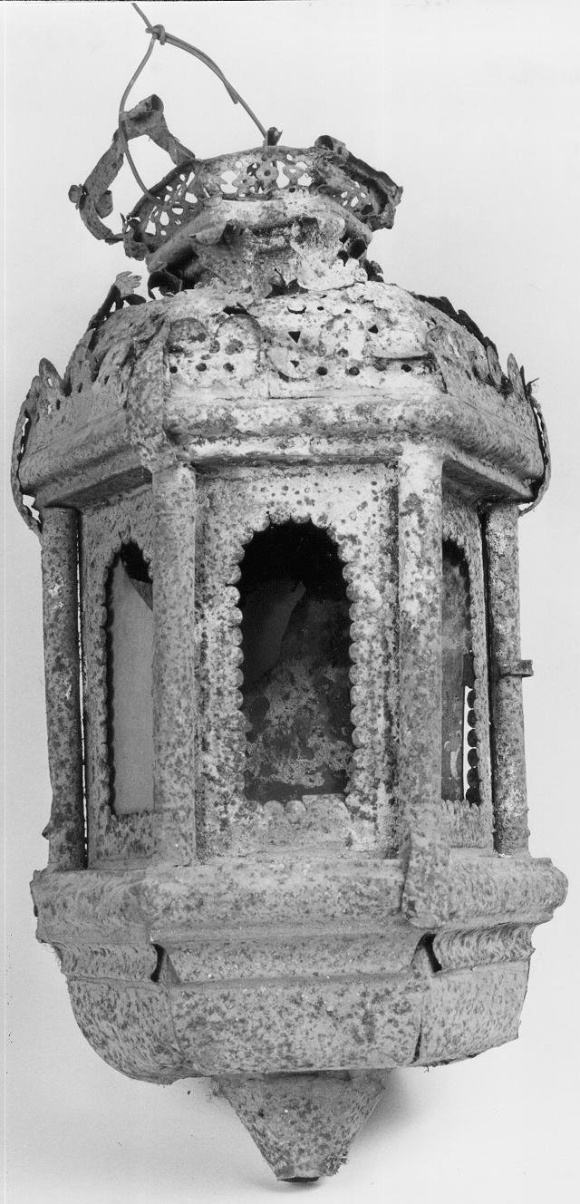 lanterna processionale, opera isolata - ambito italiano (metà sec. XVIII)