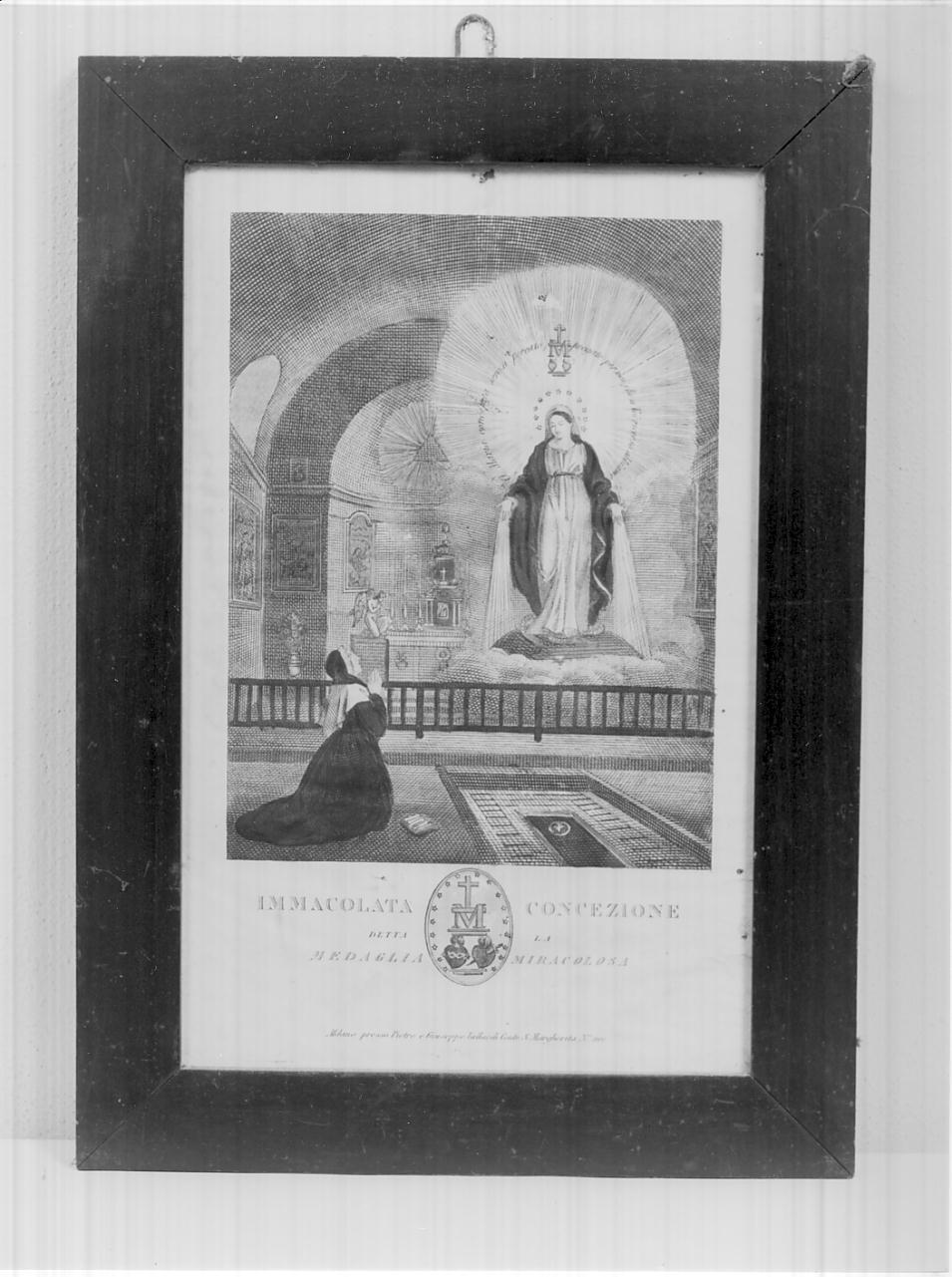 Immacolata Concezione e Suor Caterina Labouré (stampa) - ambito lombardo (sec. XIX)