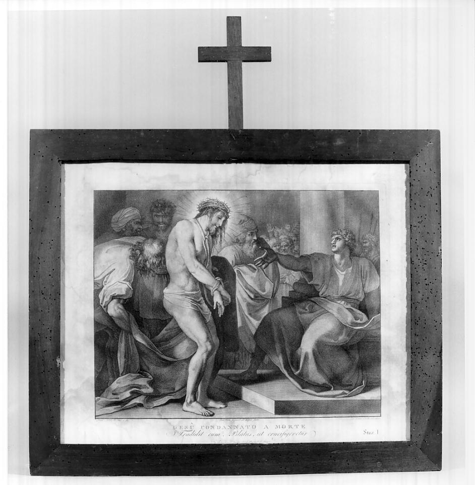 stazioni della via crucis (stampa, serie) di Cecchi Giovanni Battista, Pera Giuseppe, Sabatelli Luigi, Eredi Benedetto (sec. XIX)