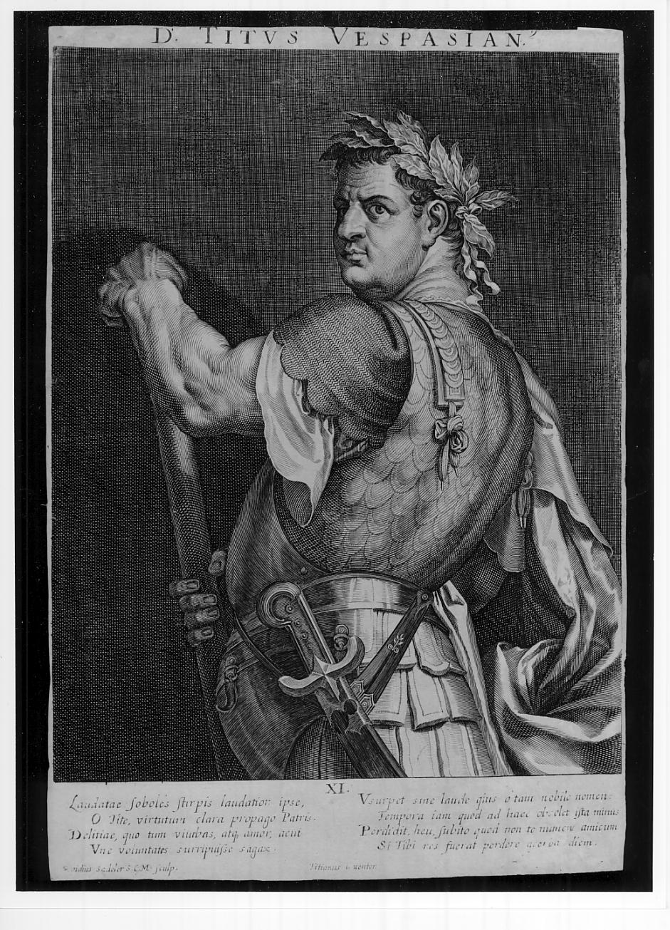 Tito (stampa smarginata, serie) di Sadeler Egidius II, Vecellio Tiziano (sec. XVII)
