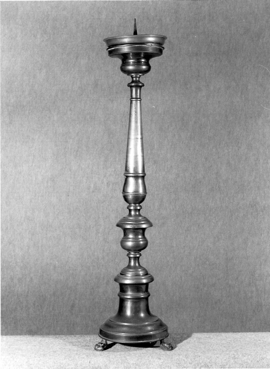 candeliere d'altare, serie - ambito lombardo (seconda metà sec. XIX)