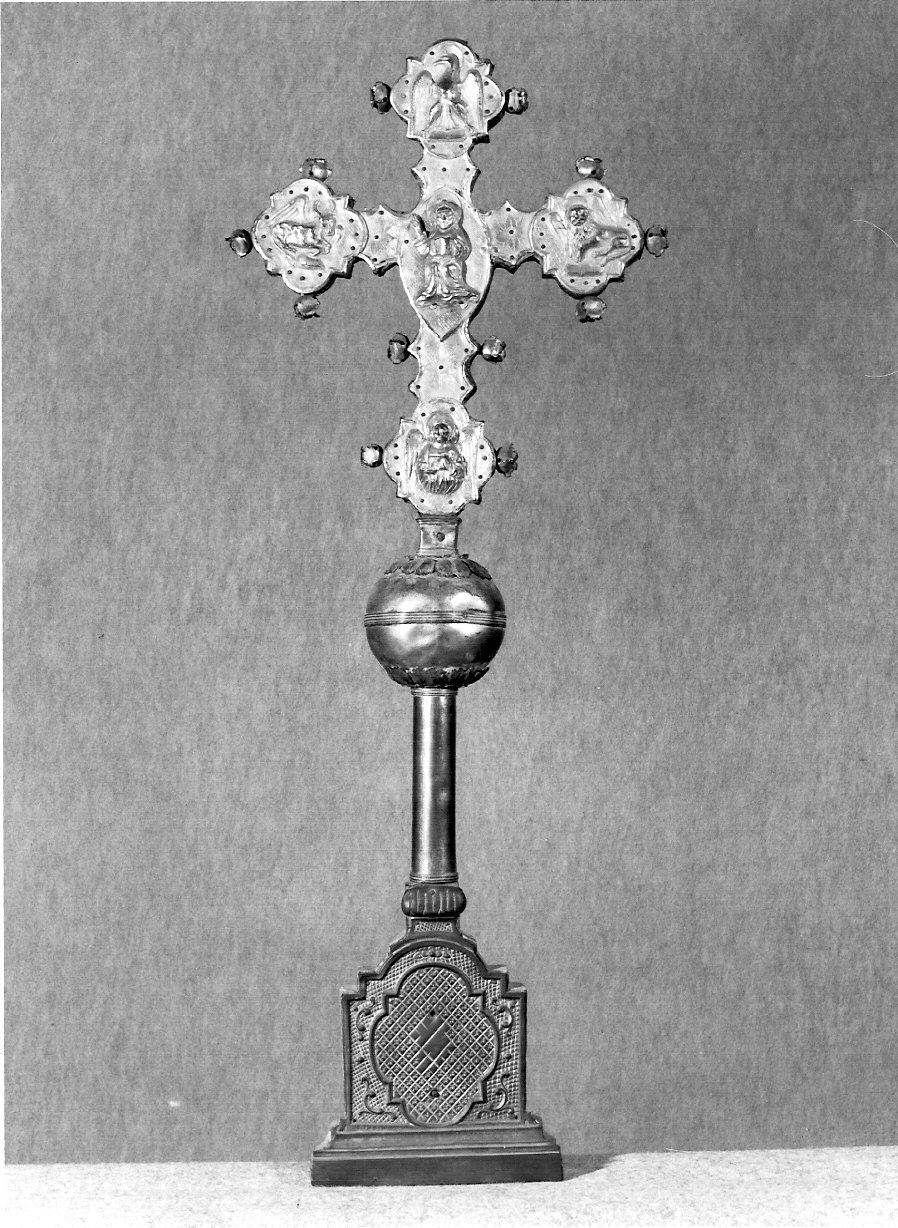 Cristo benedicente (croce processionale, opera isolata) - ambito lombardo (fine sec. XV)