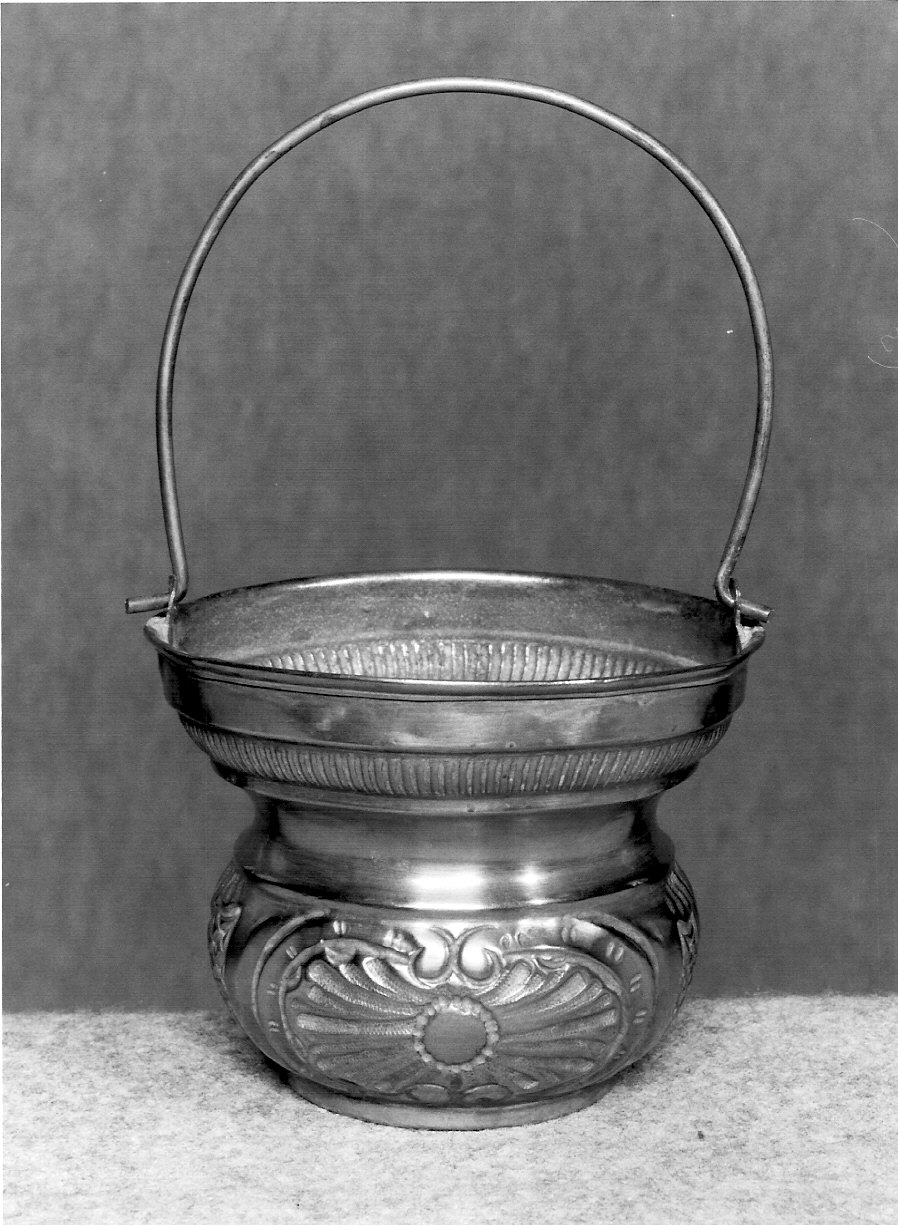 secchiello per l'acqua benedetta, opera isolata - ambito lombardo (ultimo quarto sec. XIX)