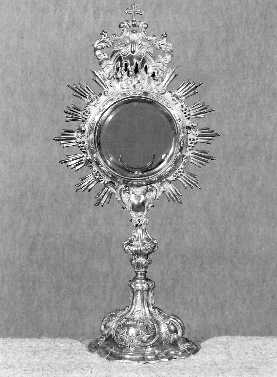 ostensorio - a raggiera, opera isolata - ambito lombardo (seconda metà sec. XVIII)