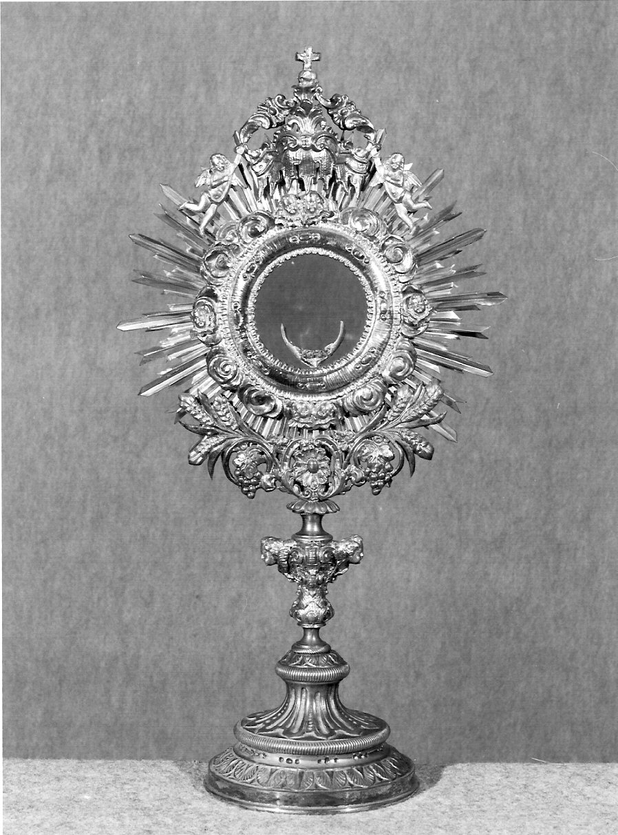 ostensorio - a raggiera, opera isolata - ambito lombardo (seconda metà sec. XIX)