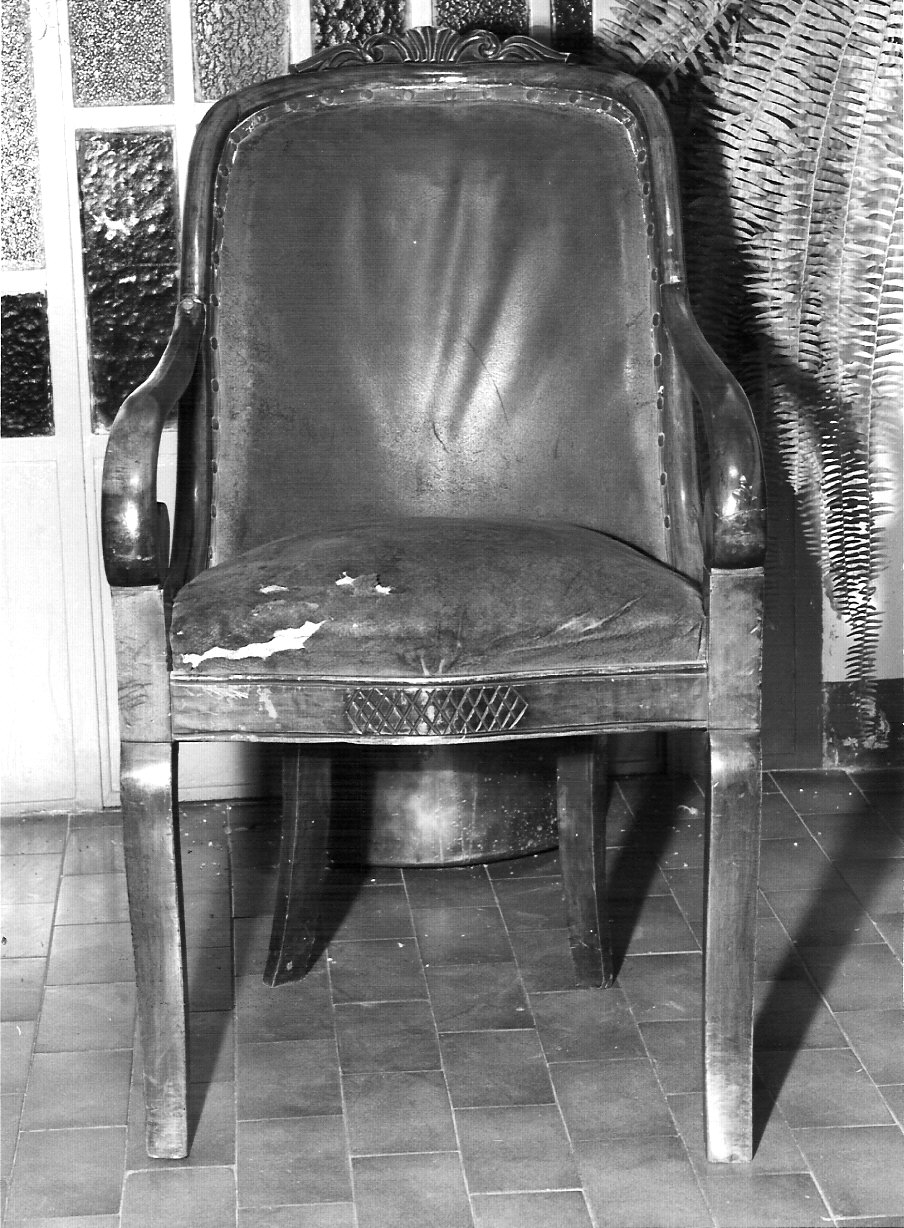 poltrona, opera isolata - bottega lombarda (prima metà sec. XIX)