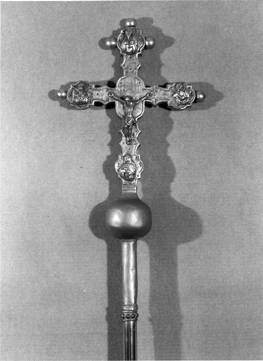croce processionale, opera isolata - bottega lombarda (sec. XV)