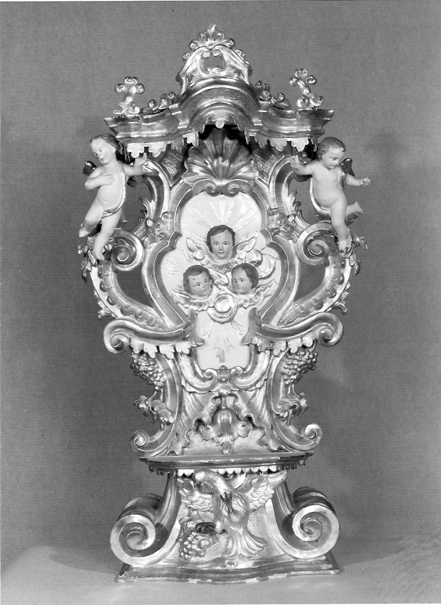 tronetto per esposizione eucaristica, opera isolata - bottega lombarda (secc. XVIII/ XIX)