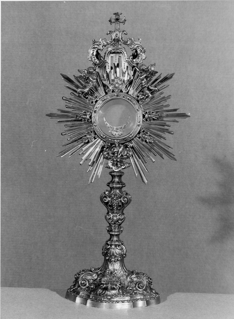ostensorio - a raggiera, opera isolata - bottega lombarda (sec. XX)
