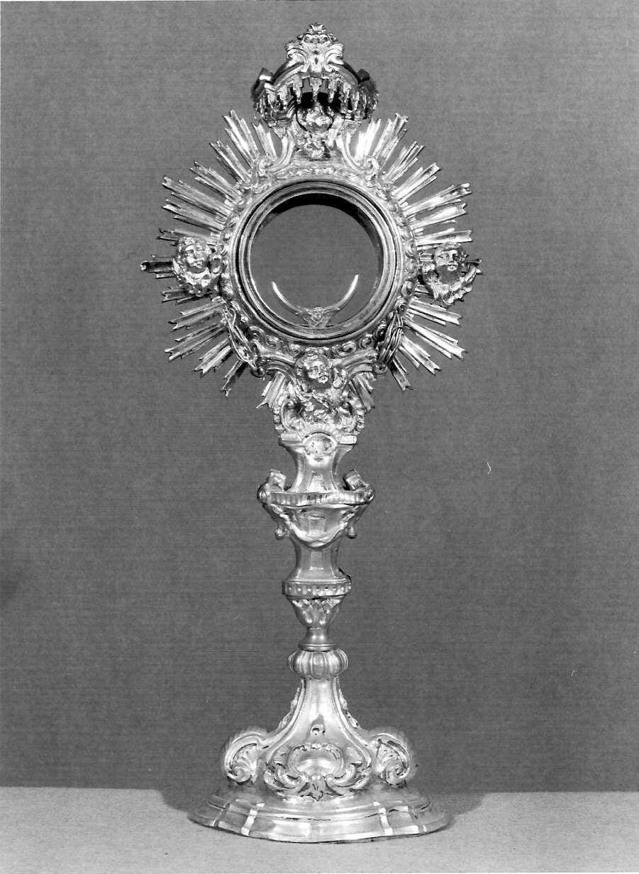 ostensorio - a raggiera, opera isolata - bottega lombarda (sec. XVIII)