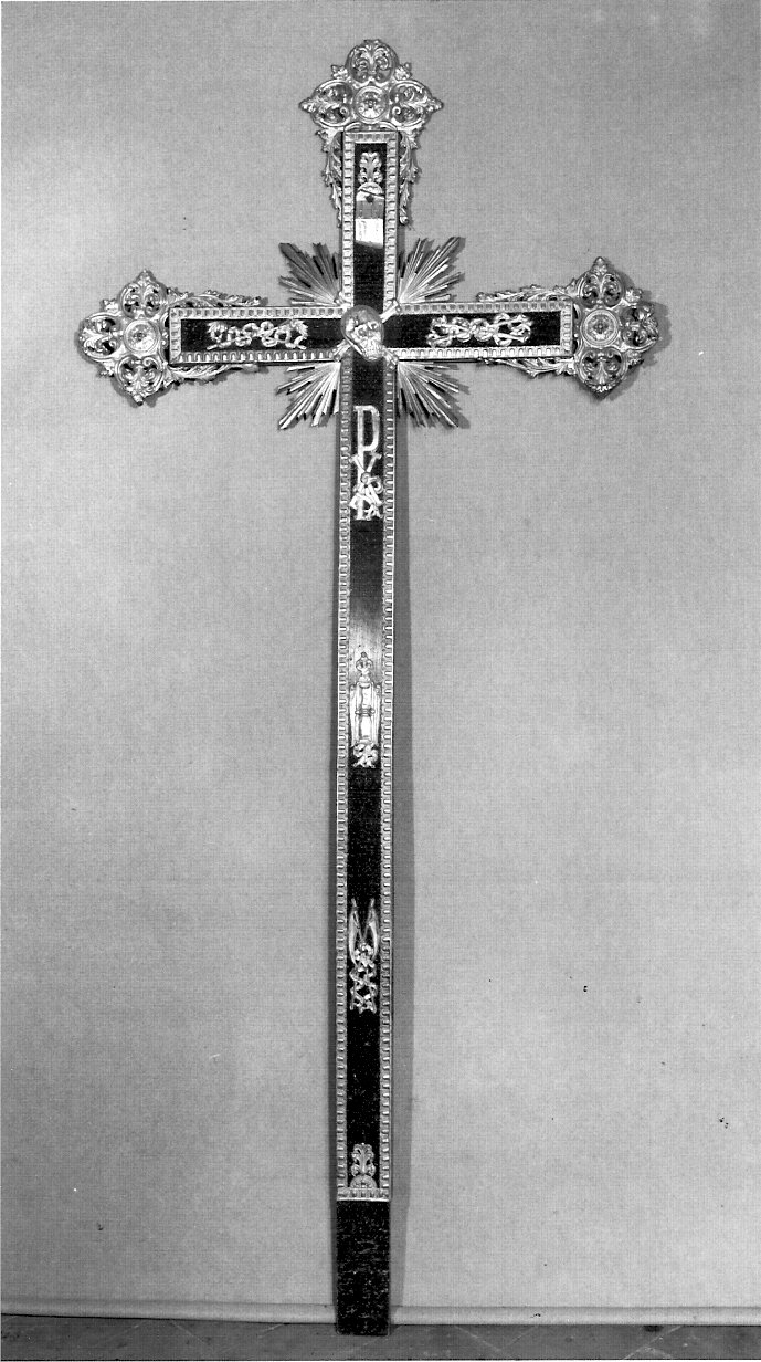 croce processionale, opera isolata - bottega lombarda (sec. XIX)