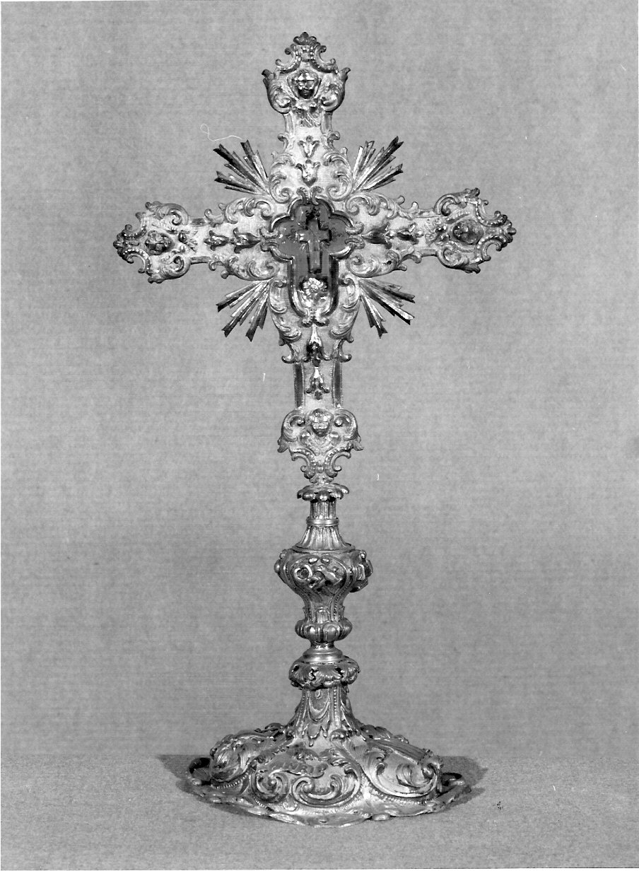 reliquiario - a croce, opera isolata - bottega lombarda (sec. XVIII)