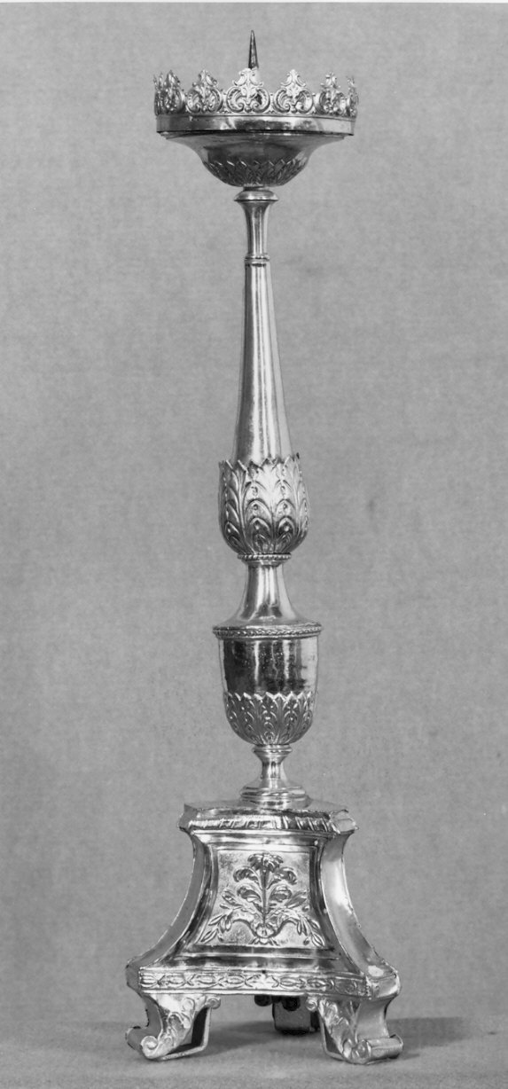 candeliere d'altare, serie - bottega lombarda (sec. XIX)