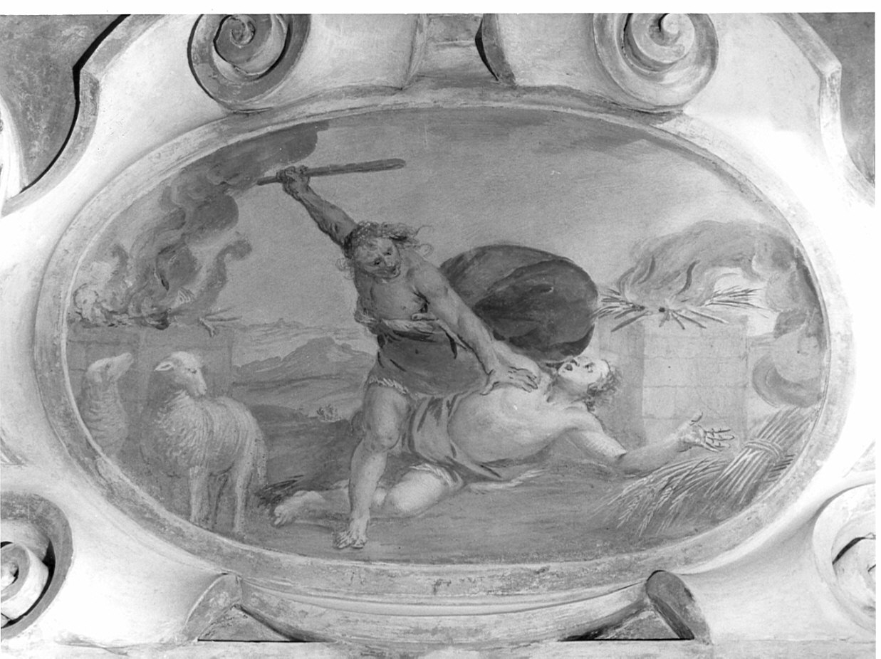 Caino uccide Abele (dipinto, elemento d'insieme) di Bianchi Isidoro (sec. XVII)