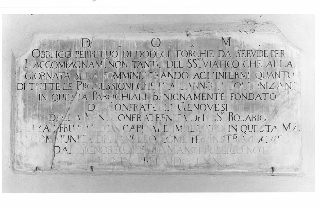 lapide, opera isolata - bottega lombarda (sec. XVIII)