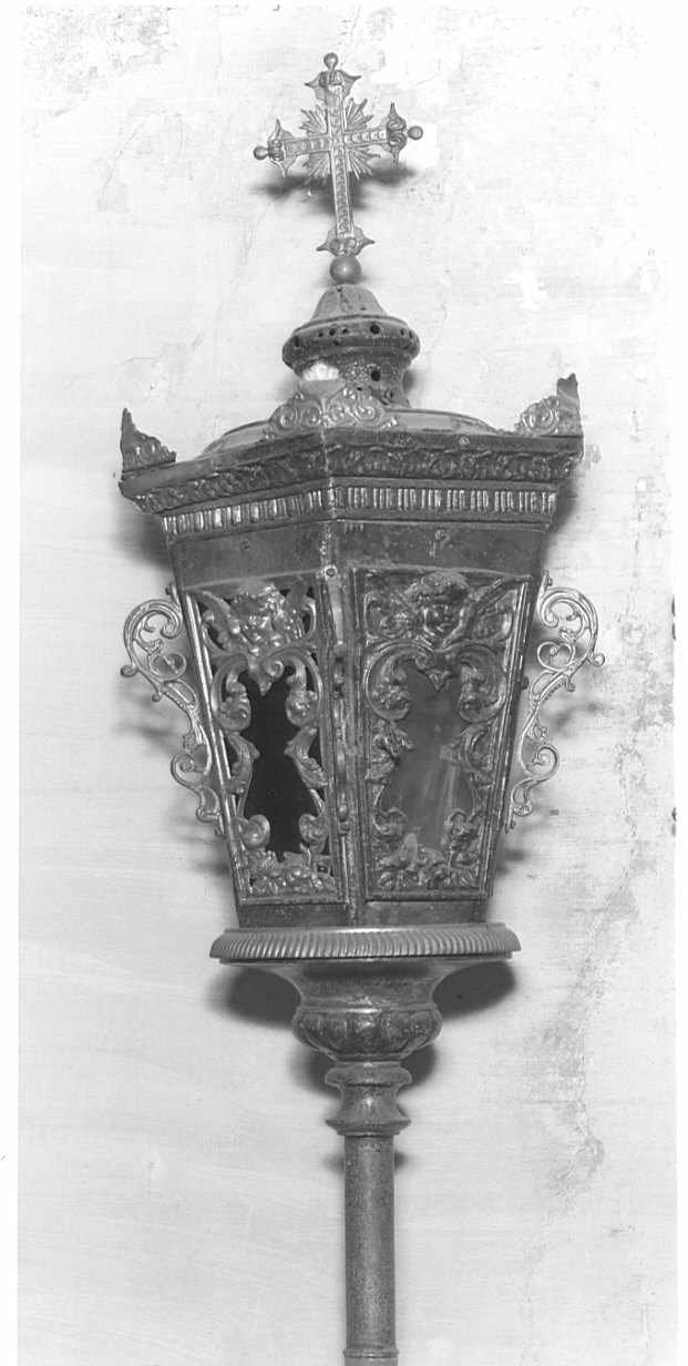 lanterna processionale, coppia - bottega lombarda (secc. XVIII/ XIX)