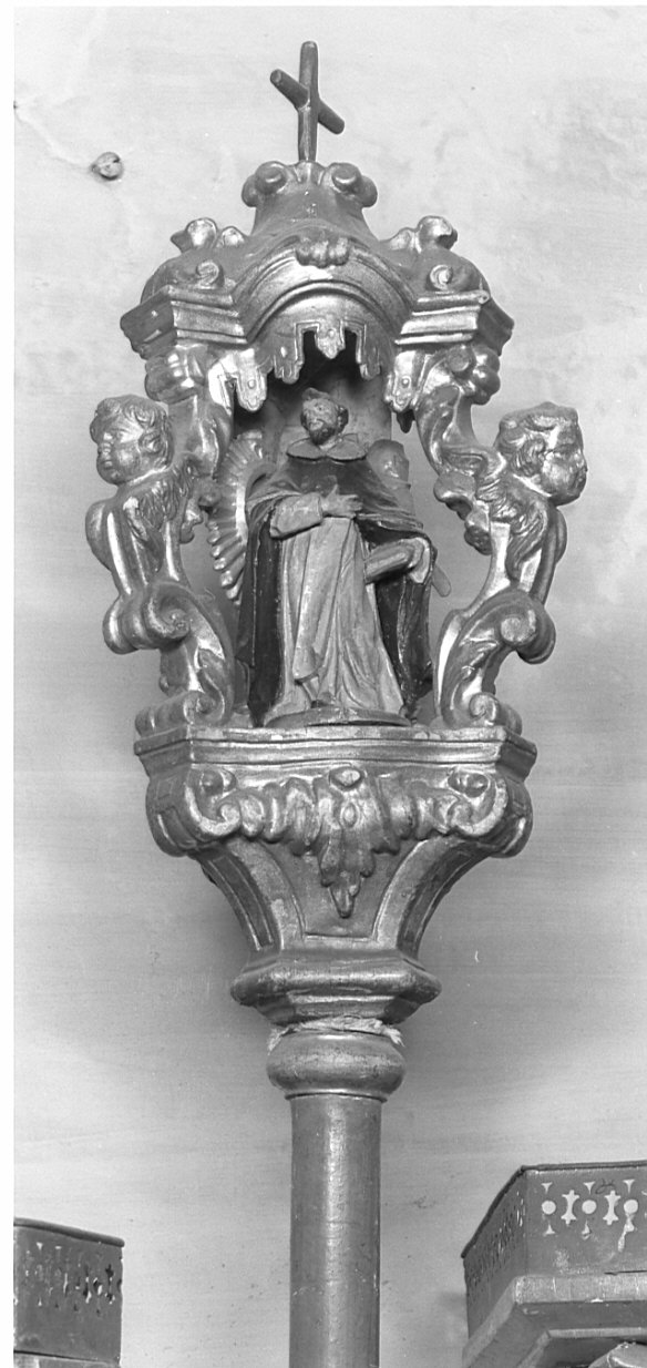 mazza processionale, coppia - bottega lombarda (secondo quarto sec. XVIII)