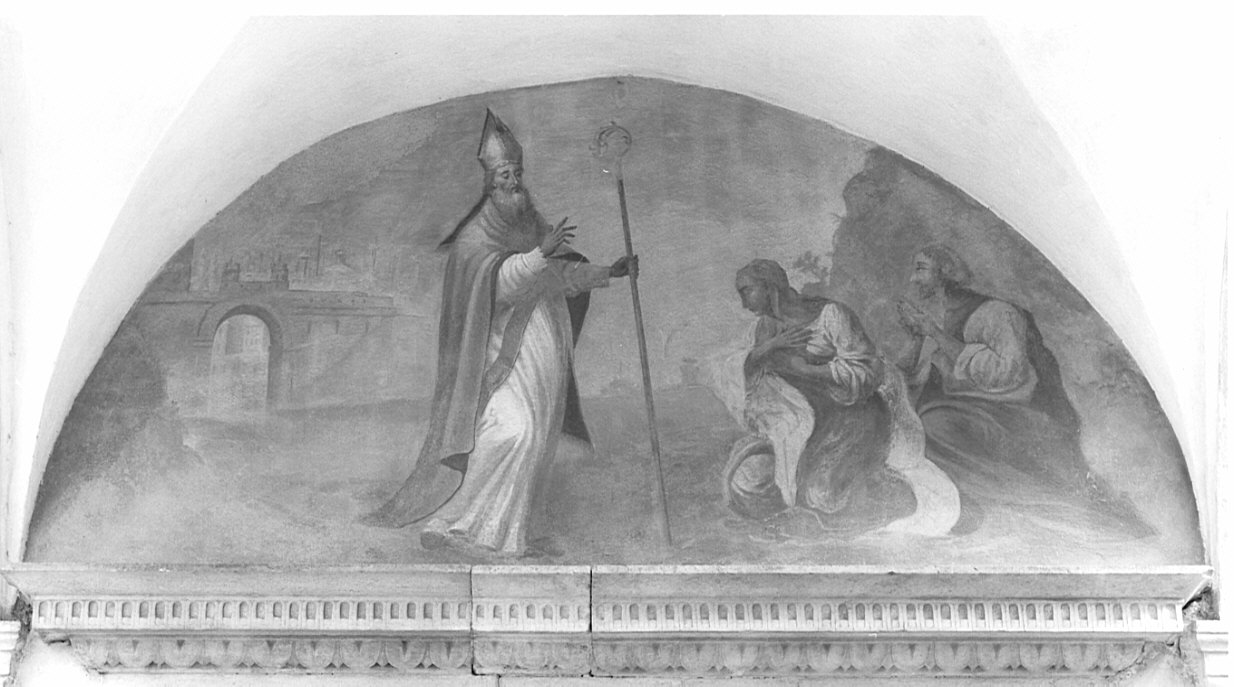 San Martino vescovo (dipinto, opera isolata) - ambito lombardo (sec. XVI)