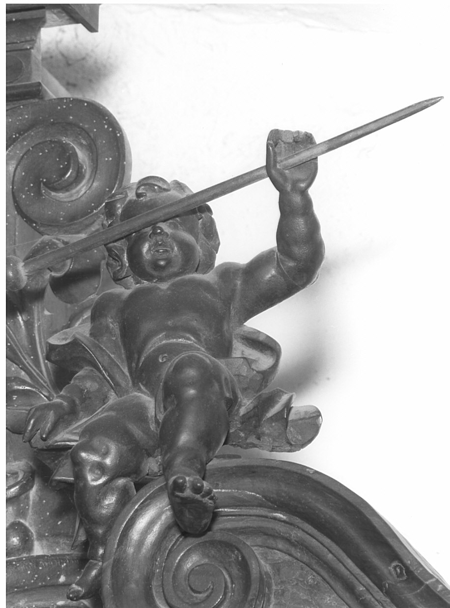 angelo (statuetta, pendant) - bottega lombarda (secc. XVII/ XVIII)