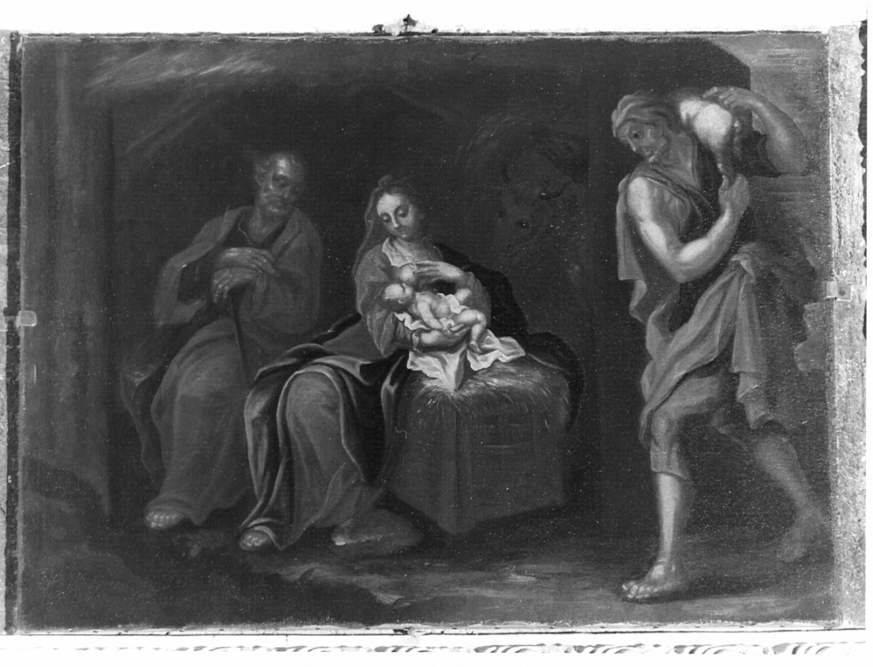 natività di Gesù (dipinto, opera isolata) - ambito lombardo (seconda metà sec. XVII)