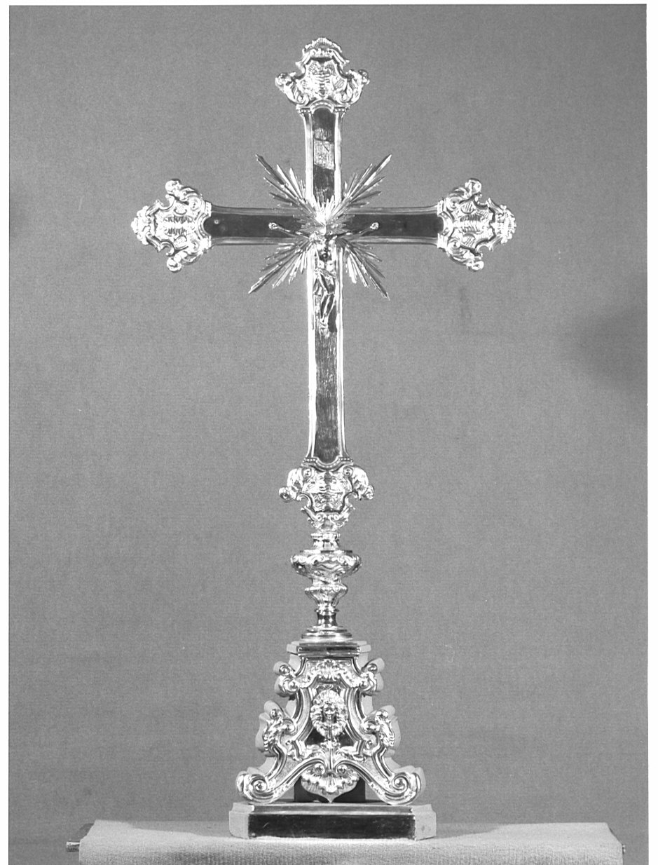croce d'altare, opera isolata - bottega lombarda (prima metà sec. XIX)