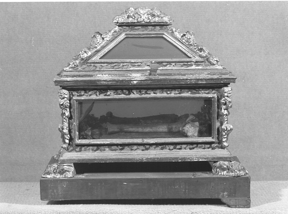 reliquiario a teca - a urna, serie - bottega lombarda (sec. XVIII)