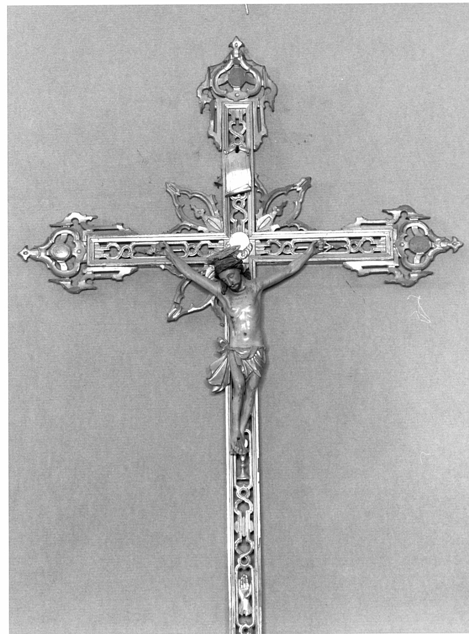 croce processionale, opera isolata - bottega lombarda (sec. XIX)