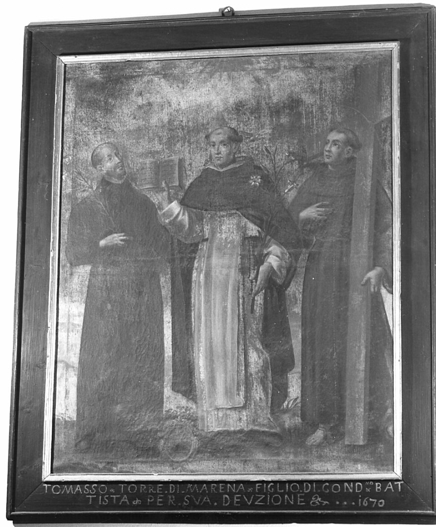 San Domenico e due santi (dipinto, opera isolata) - ambito lombardo (sec. XVII)