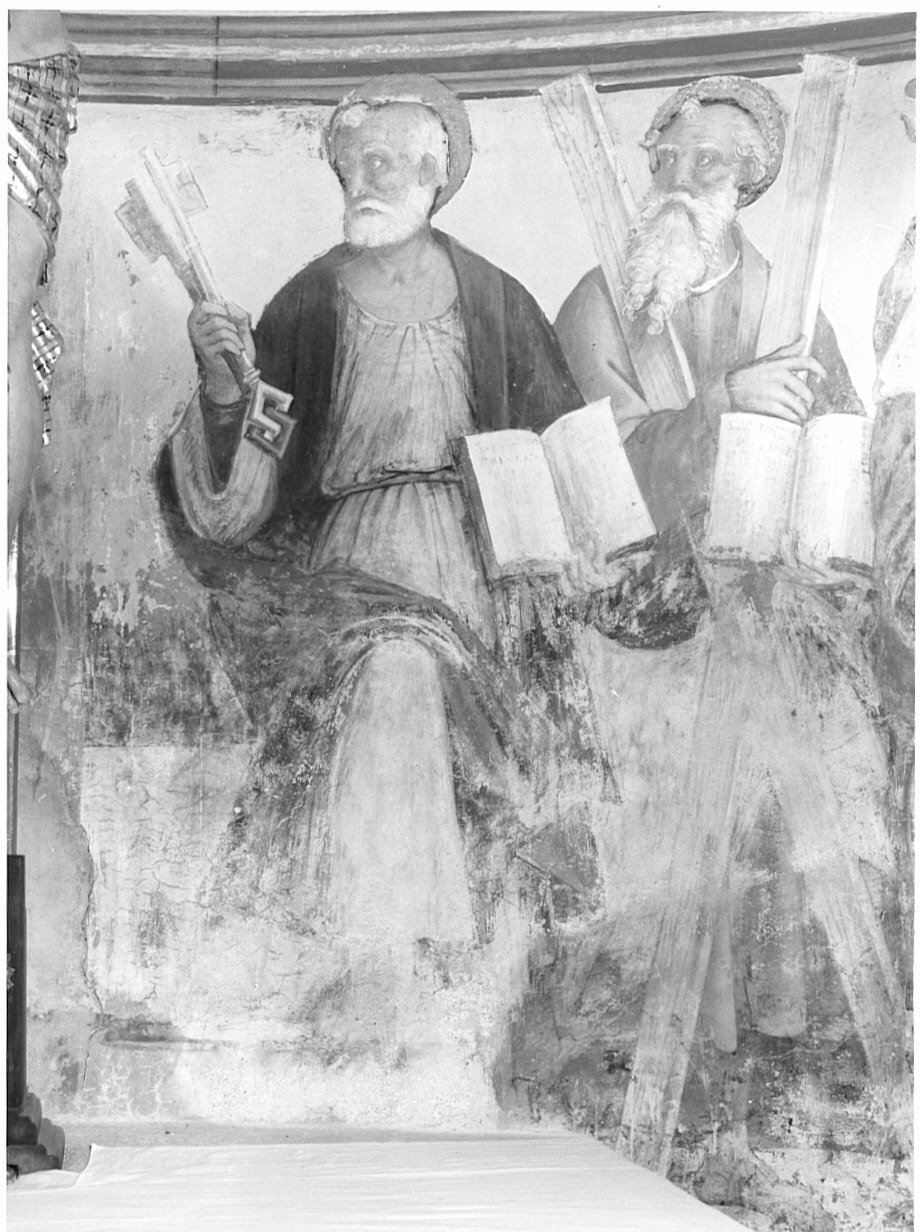 San Pietro Apostolo e Sant'Andrea Apostolo (dipinto, elemento d'insieme) di De Magistris Sigismondo (e aiuti) (sec. XVI)