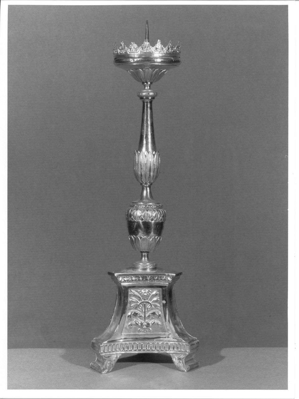 candeliere d'altare, serie - ambito lombardo (sec. XIX)