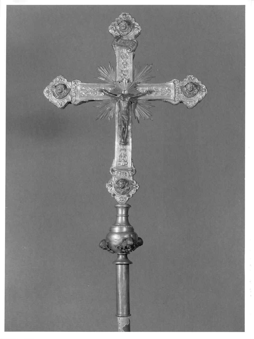 croce processionale, opera isolata - ambito lombardo (sec. XIX)