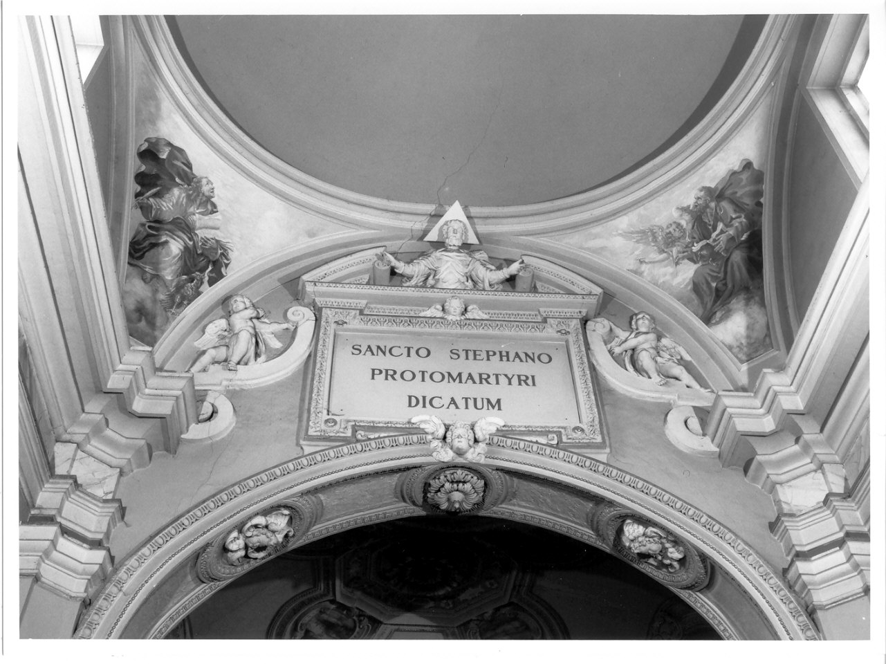 Dio Padre e angeli (decorazione plastica, elemento d'insieme) - ambito comasco (sec. XVIII)