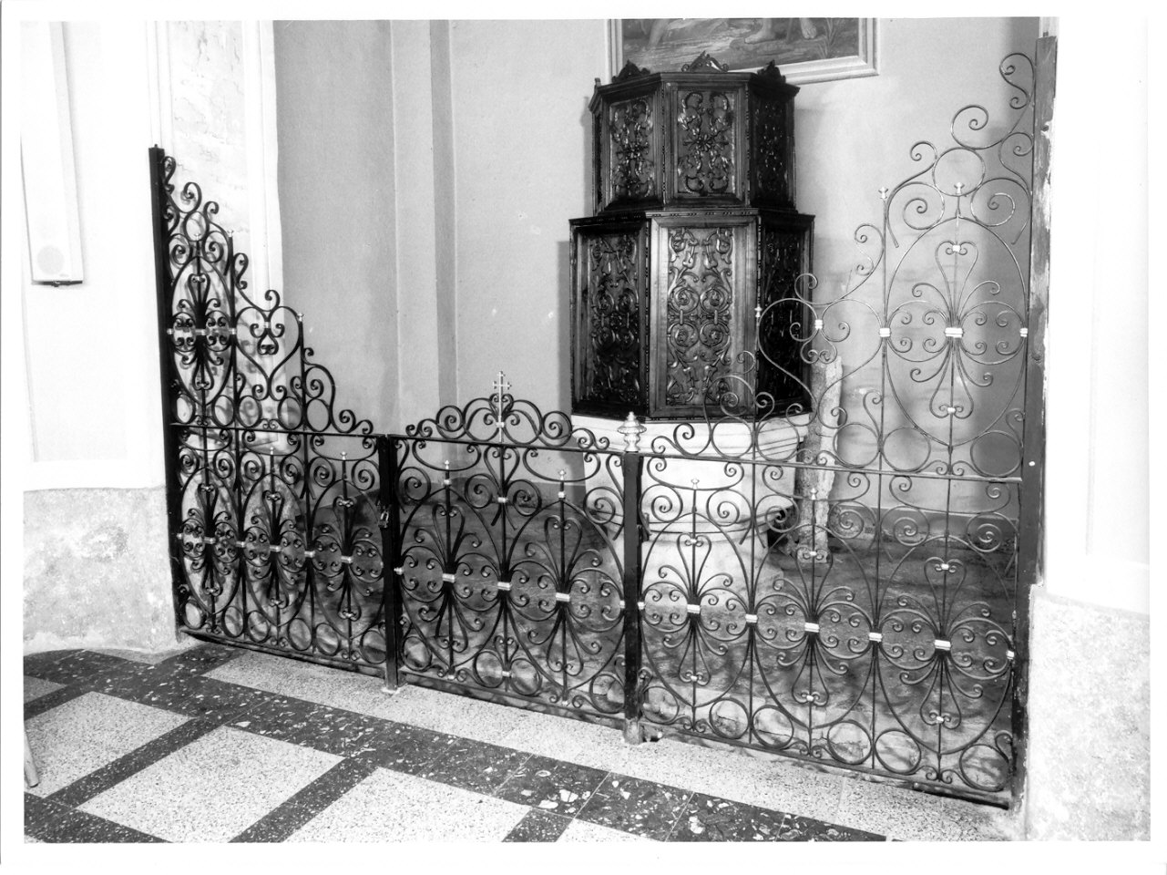 cancellata del fonte battesimale, opera isolata - ambito lombardo (sec. XIX)