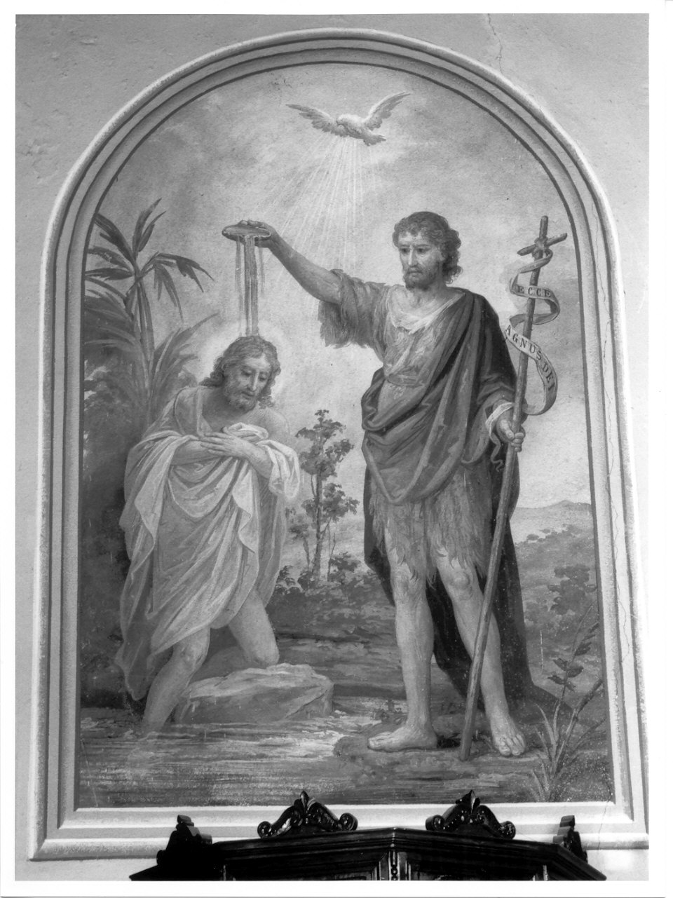 battesimo di Cristo (dipinto, opera isolata) di Tagliaferri Luigi (sec. XIX)