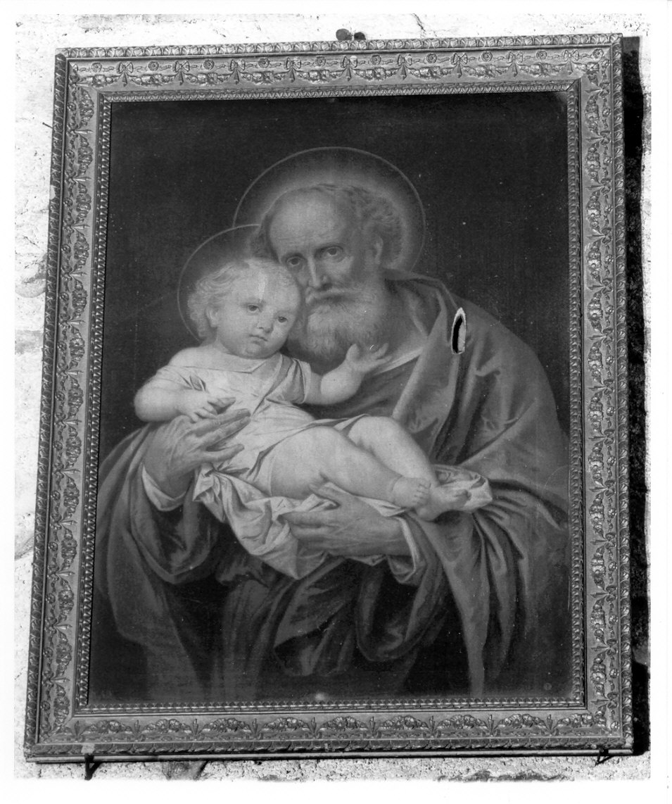 San Giuseppe e Gesù Bambino (dipinto, opera isolata) - ambito lombardo (prima metà sec. XVIII)