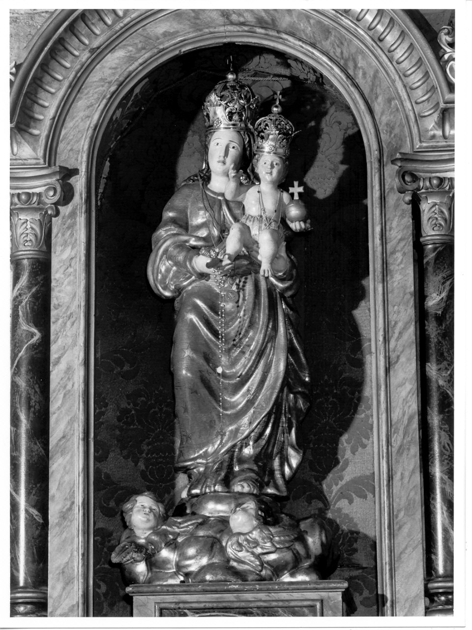 Madonna del Rosario (statua, opera isolata) - ambito lombardo (fine/inizio secc. XVII/ XVIII)