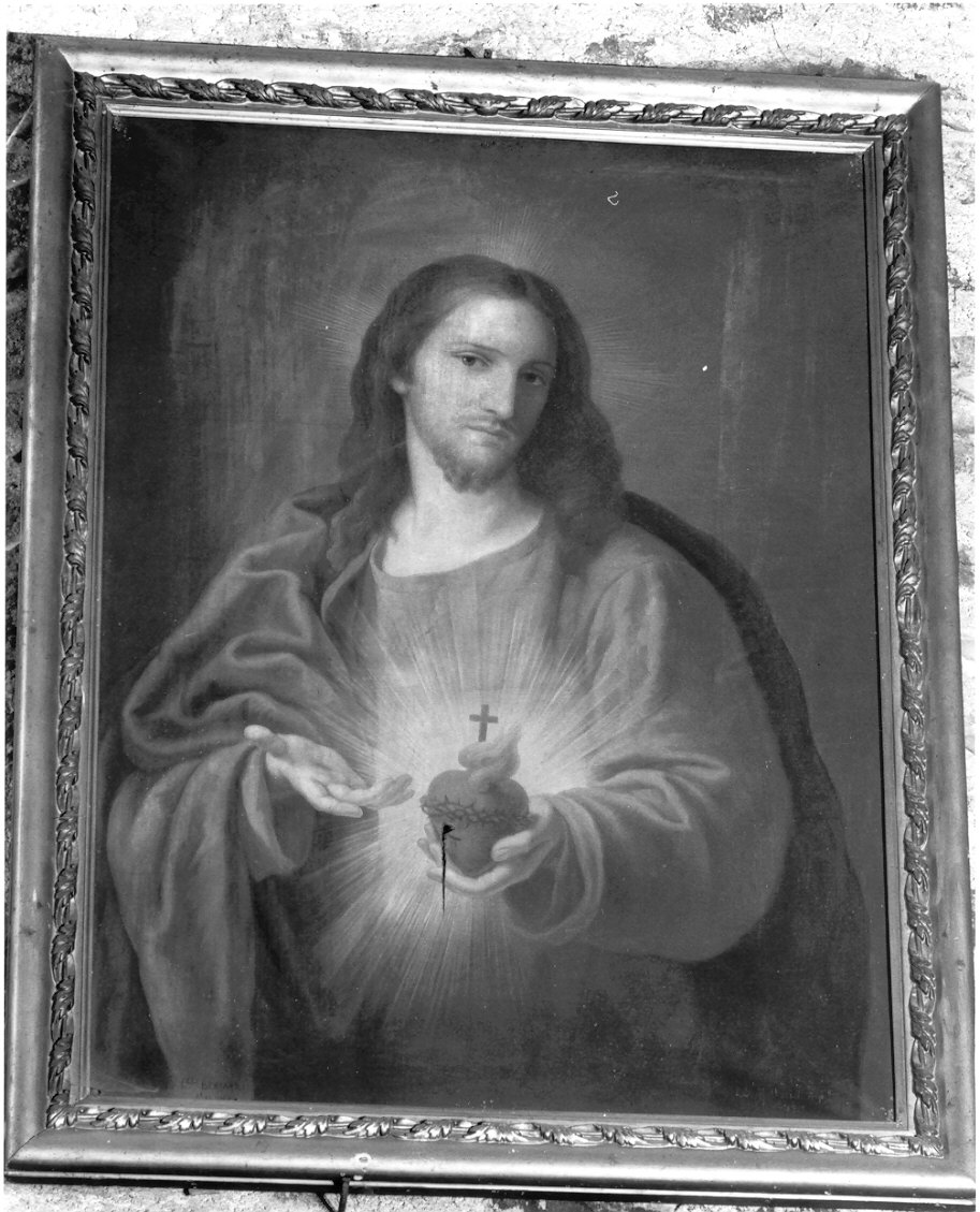 Sacro Cuore di Gesù (dipinto, opera isolata) - ambito lombardo (seconda metà sec. XIX)