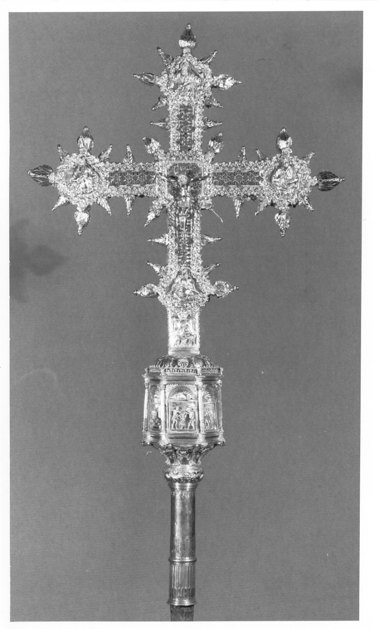 croce processionale, opera isolata - manifattura palermitana (seconda metà sec. XVI)