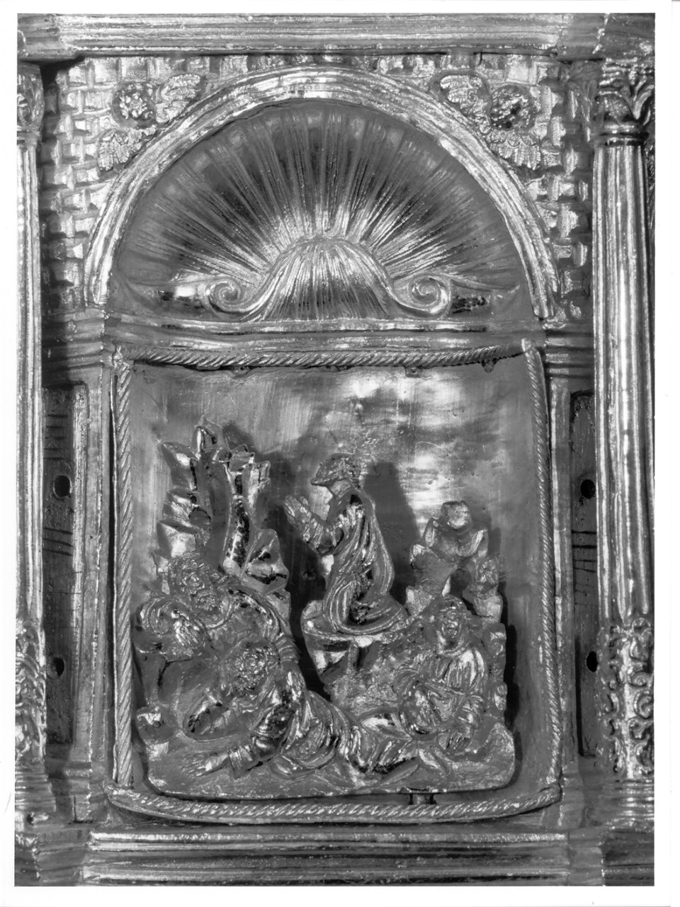 orazione di Cristo nell'orto di Getsemani (decorazione plastica, elemento d'insieme) - manifattura palermitana (seconda metà sec. XVI)