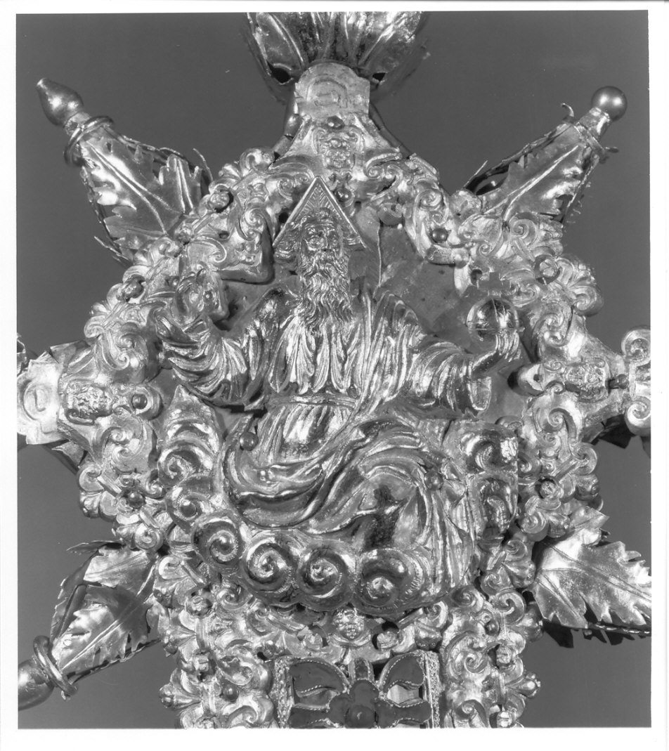 Dio Padre benedicente (decorazione plastica, elemento d'insieme) - manifattura palermitana (seconda metà sec. XVI)