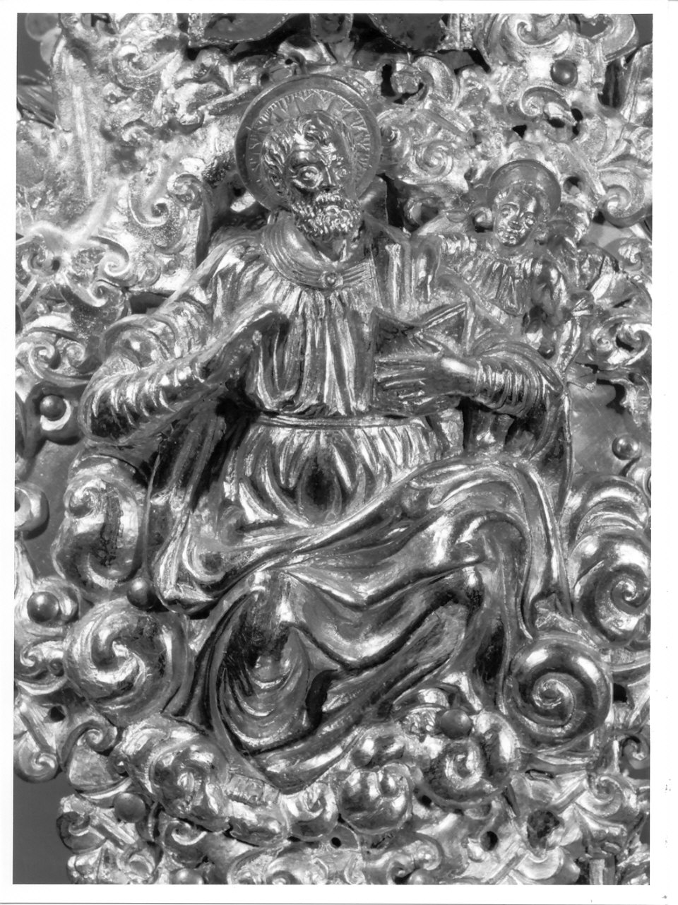 San Matteo Evangelista (decorazione plastica, elemento d'insieme) - manifattura palermitana (seconda metà sec. XVI)