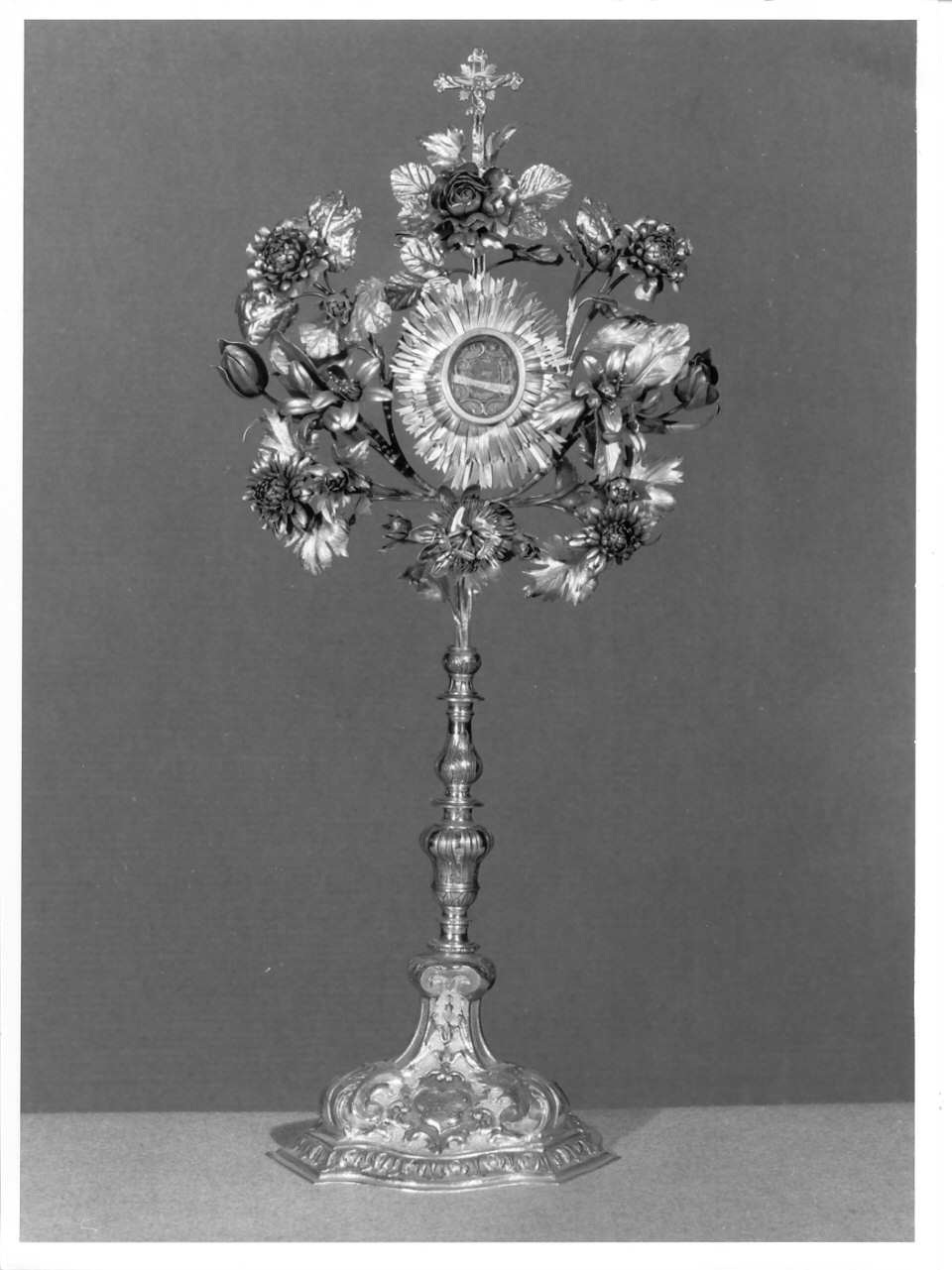 reliquiario-ostensorio, coppia - bottega palermitana (sec. XVIII)