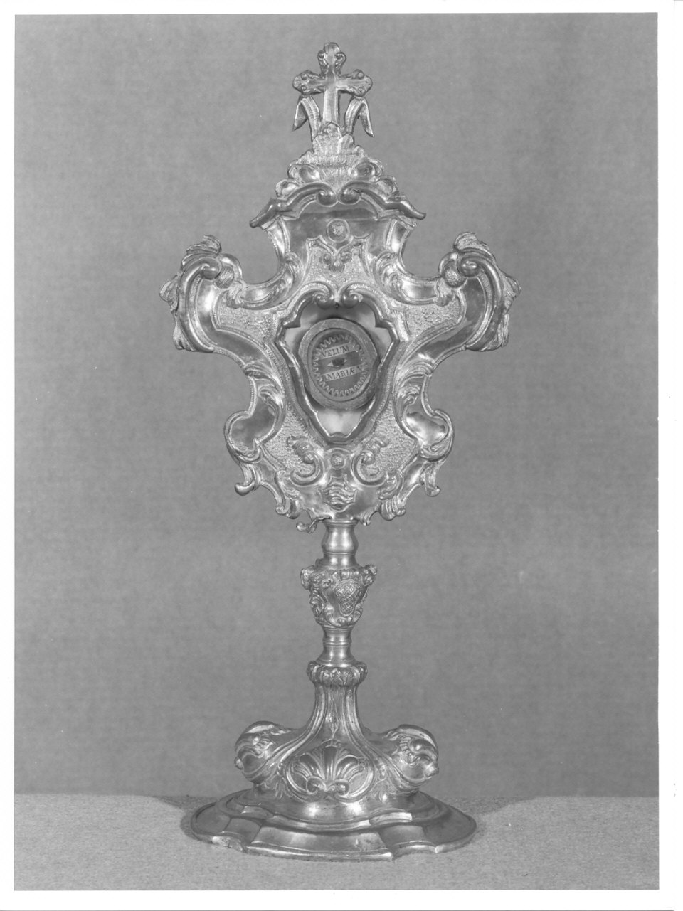 reliquiario-ostensorio, opera isolata - ambito lombardo (sec. XVIII)