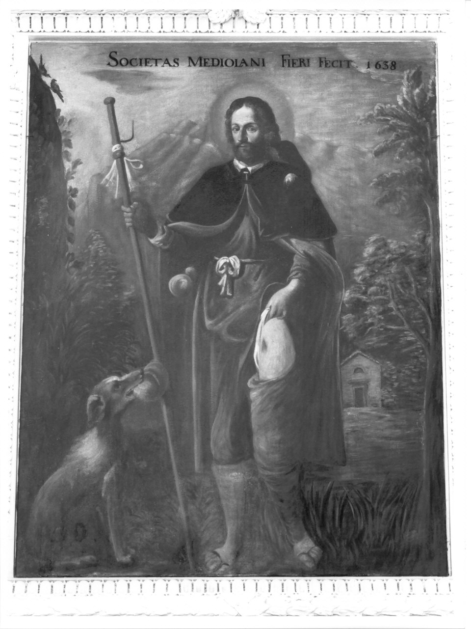 San Rocco (dipinto, opera isolata) - ambito lombardo (sec. XVII)