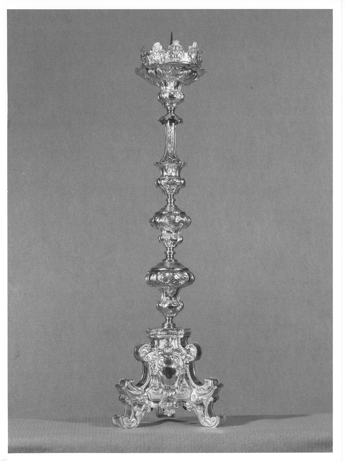 candelabro da chiesa, serie - ambito lombardo (sec. XVIII)