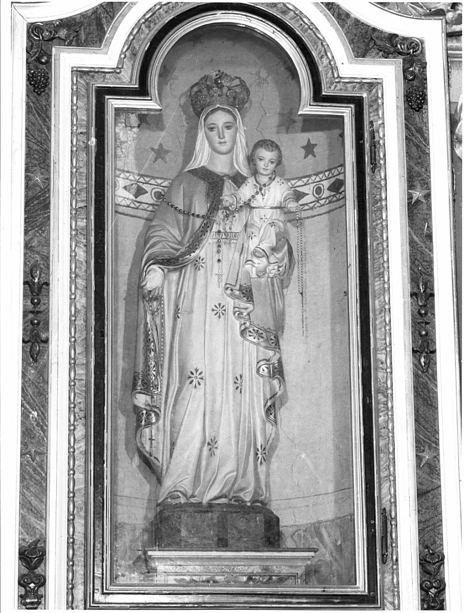 Madonna del Rosario (statua, opera isolata) - bottega lombarda (sec. XIX)