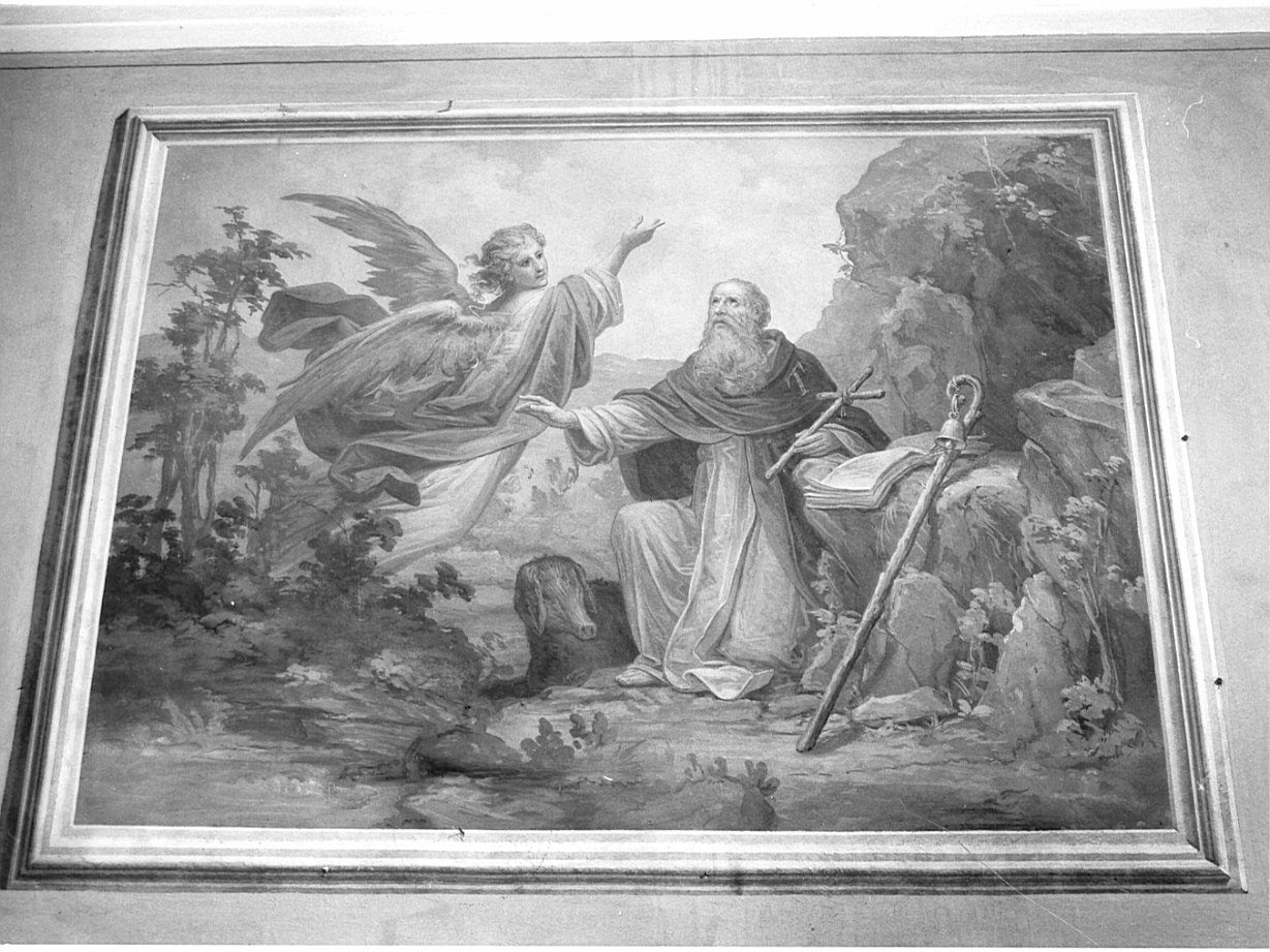 Visione di Sant'Antonio Abate (dipinto, elemento d'insieme) di Tagliaferri Luigi (attribuito), Tagliaferri Luca (attribuito) (sec. XIX)