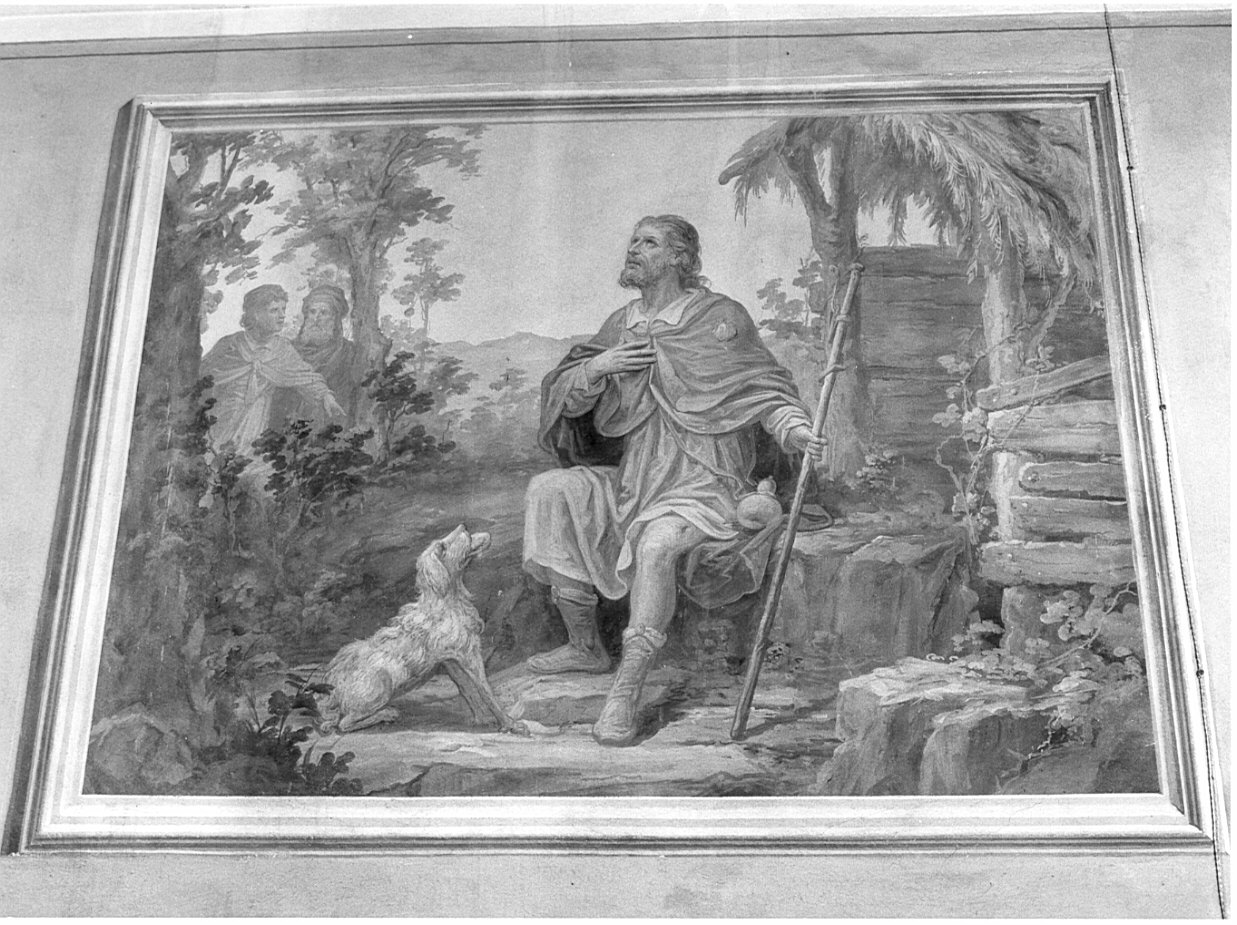 San Rocco (dipinto, elemento d'insieme) di Tagliaferri Luigi (attribuito), Tagliaferri Luca (attribuito) (sec. XIX)